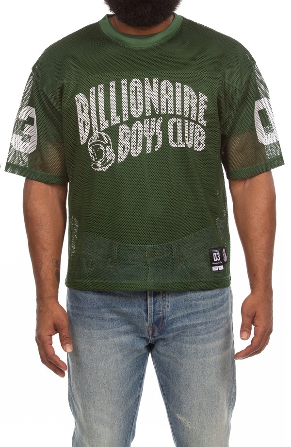 ビリオネアボーイズクラブ メンズ トップス プルオーバー メッシュ グラフィック Billionaire Boys Club Varsity Mesh Graphic T-Shirt Greener Pastures