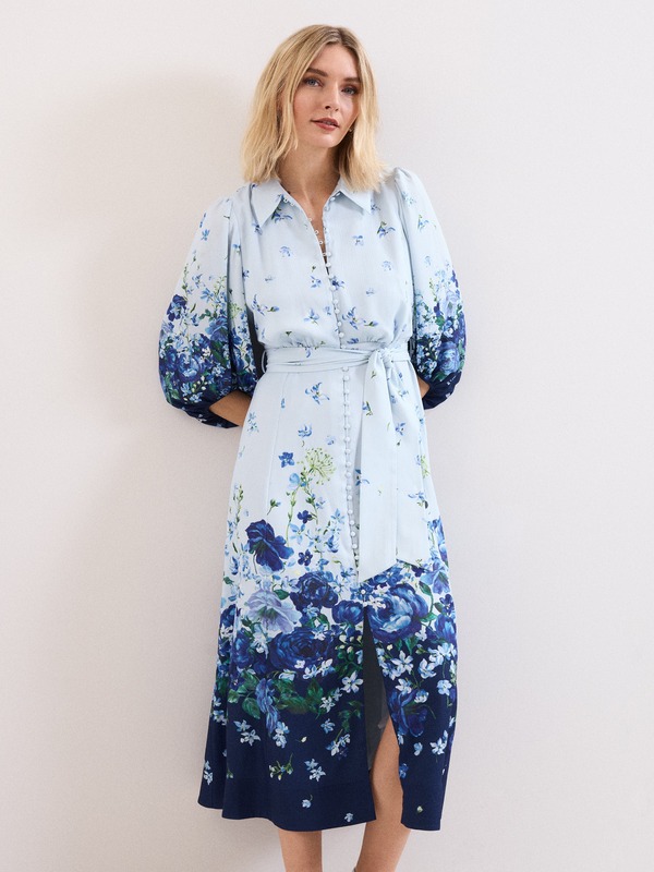 位相角・八つ レディース トップス 衣装 プルオーバー Phaseight Noella Shirt Dress Pale Blue 青色