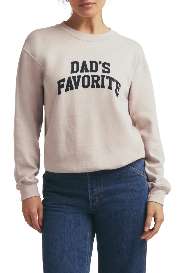 フェイバリット ドーター レディース アウター パーカー・スウェット プルオーバー Favorite Daughter Dad\u0027s Favorite Sweatshirt Heather Oatmeal ギョリュウモドキ