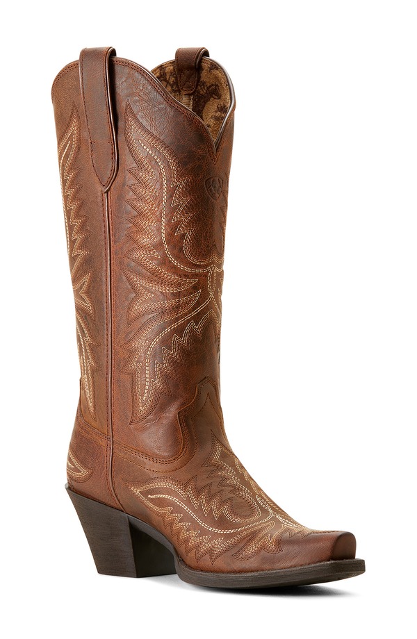 アリアト レディース シューズ ブーツ・レインブーツ Ariat Round Up Collins Western Boot Rafter Tan タン