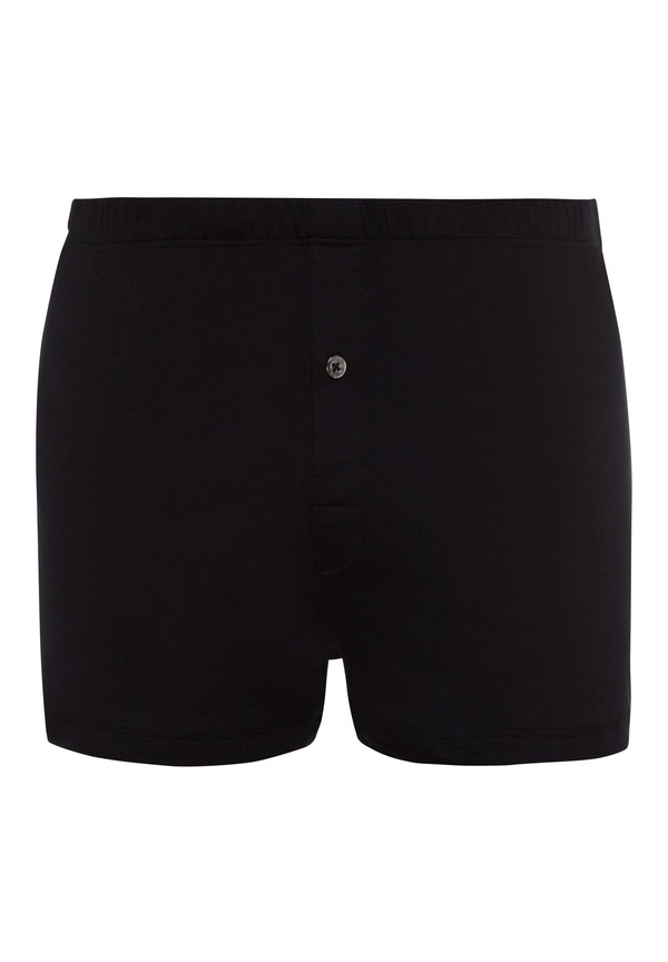 ハンロ メンズ アンダー御召しもの ボクサーズボン下 綿織物 Hanro Sea Island Cotton Boxer Black 黒いこと