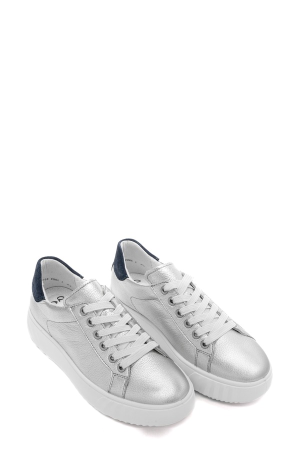 アラ レディース シューズ スニーカー プラットホーム ara Mikky Platform Sneaker Silver W/ Blue 青み