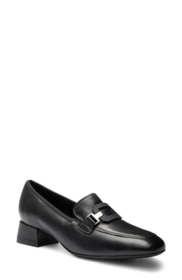 アラ レディース シューズ ヒール ローファー ara Giza Loafer Pump Black ブラック