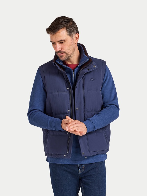ライジングブル メンズ アウター より良い ジレ Raging Bull Classic Padded Gilet Navy 米国海軍