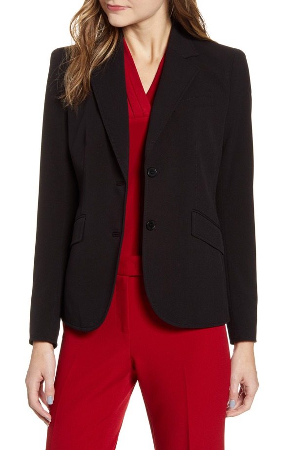 アンクライン レディース アウター 上衣・上衣 スポーツジャケット Anne Klein Two-Button Stretch Blazer Anne Blk