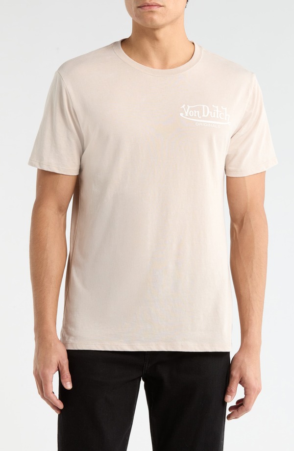 フォンダッチ メンズ トップス ティーシャツ ロゴタイプ グラフィック Von Dutch Logo Graphic T-Shirt Pumice Stone Mineral Wash 石ころ