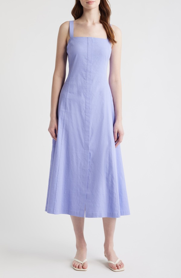 行動論理 レディース トップス 衣裳 MIDI Theory Square Neck Midi Dress Lavender Glow ラベンダー