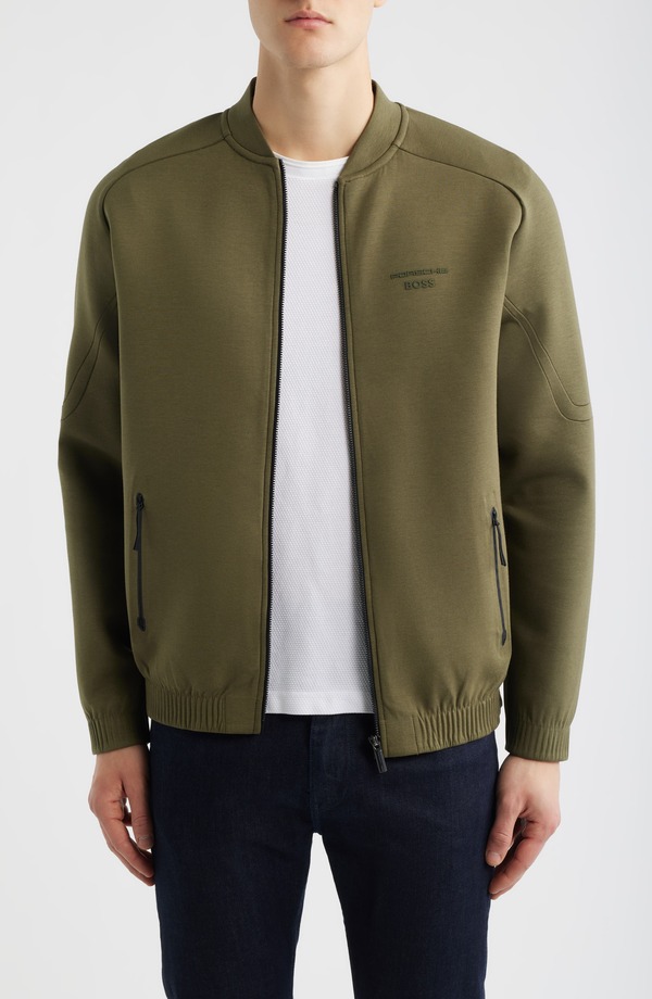 主任者 メンズ アウター パーカー・スウェット プルオーバー BOSS Porsche Spirit 70 Zip Sweatshirt Open Green 緑であること