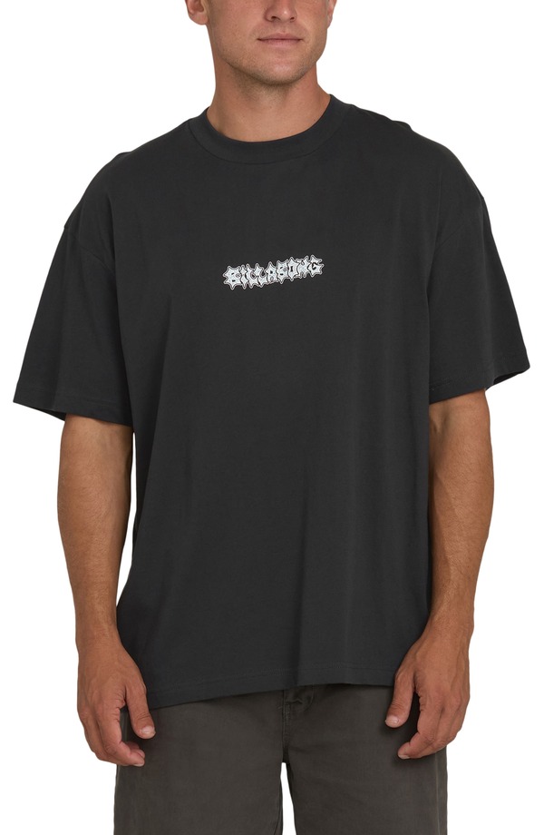 散らし広告ボン メンズ トップス ティーシャツ グラフィック Billabong Marrow OGraphic T-Shirt Washed Black 黒いこと