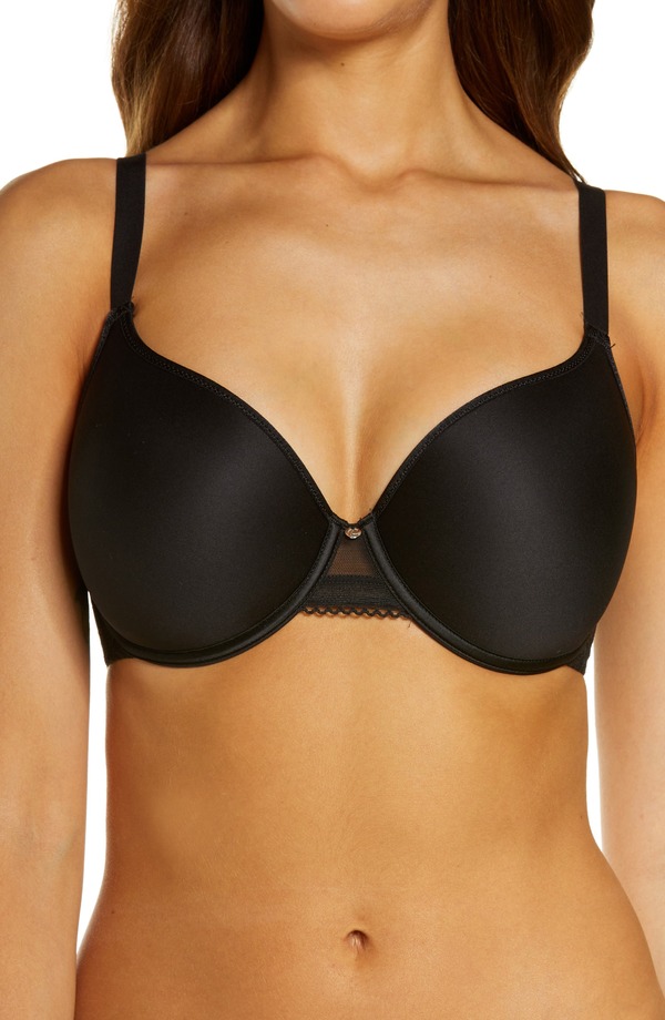 シャンテル レディース トップス ティーシャツ Chantelle Lingerie C Jolie Comfort Convertible T-Shirt Bra Black 黒いこと