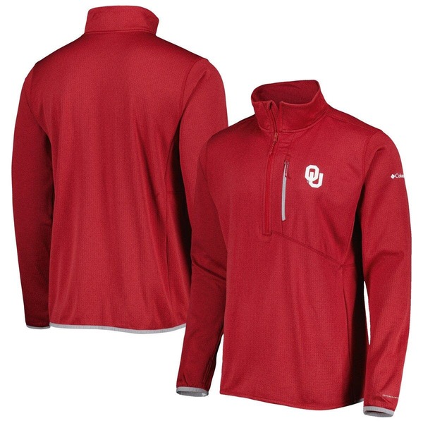 コロンビア メンズ アウター 上衣・上衣 Men\u0027s Columbia Crimson Oklahoma Sooners Park View Omni-Wick Half-Zip Top Crimson クリムゾン