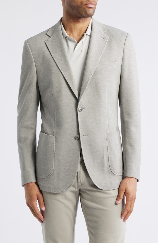 ３４ヘリテージ メンズ アウター 厚地の外套 34 Heritage Matteo Pale Grey Piqu Sport Coat Grey Melange 薄墨色
