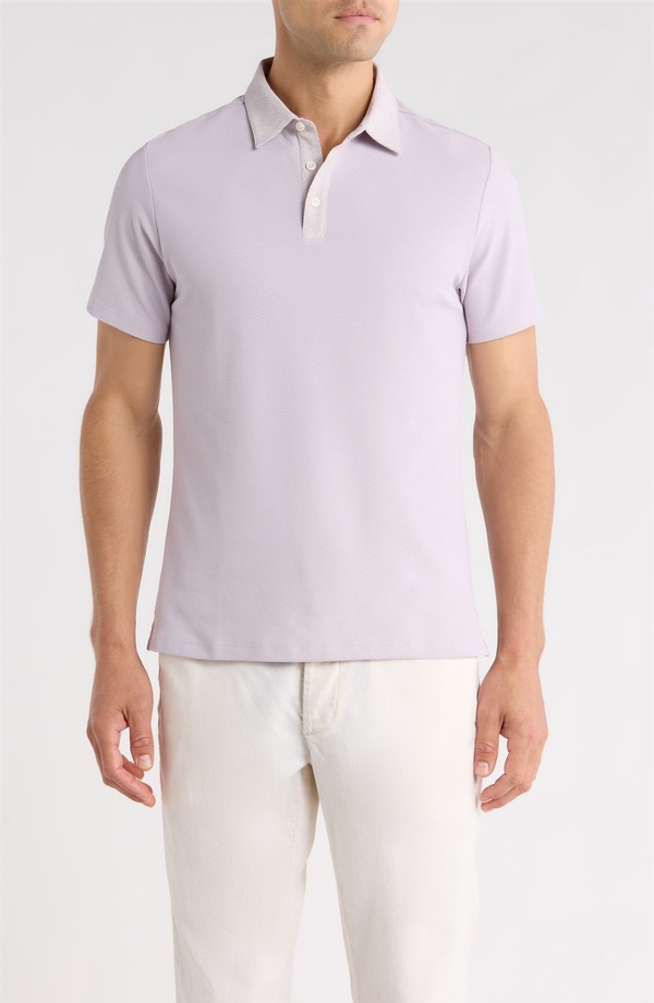 ロバートバラケット メンズ トップス スポーツシャツ 対比 Robert Barakett Baytides Contrast Collar Polo Lavender ラベンダー
