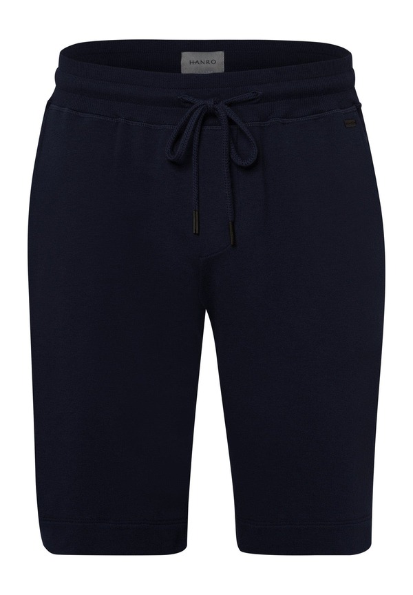 ハンロ メンズ ボトムス 二分の一ズボン下・さる股引き 遊撃手ズボン下 綿織物 Hanro Living Cotton Drawstring Shorts Black Iris 黒いこと