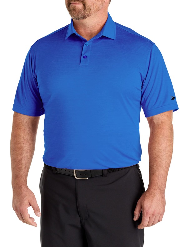 リーボック メンズ トップス スポーツシャツ トール Reebok Big \u0026 Tall Performance Heather Polo Shirt Virtual Blue 青色
