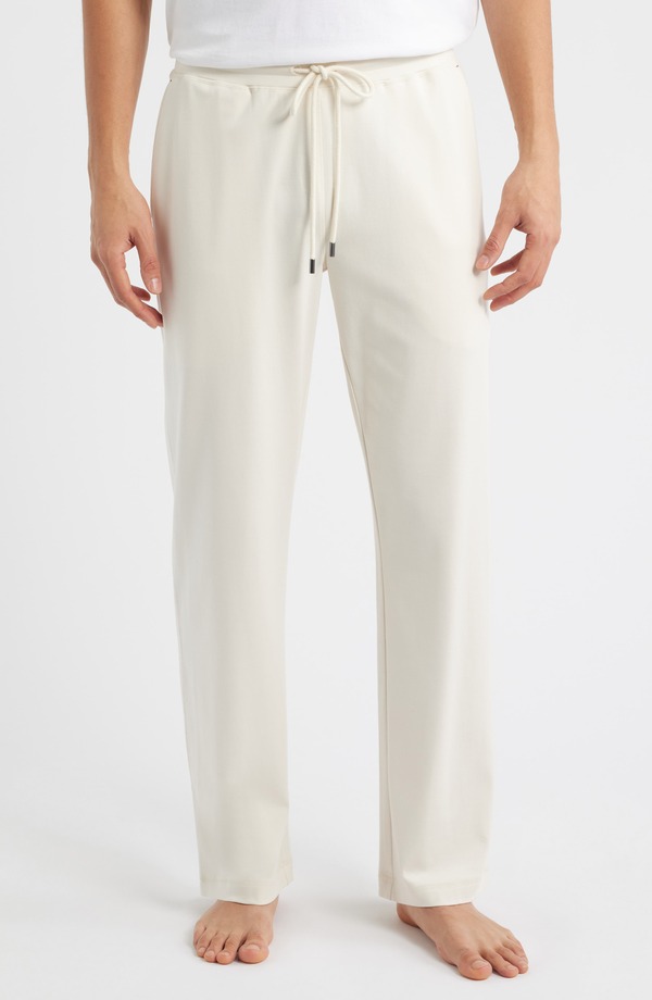 ダニエルブチュラー メンズ ボトムス 心地好いズボン下 綿織物 Daniel Buchler Stretch Cotton \u0026 Modal Blendrawstring Pajama Pants Oatmeal オートミール