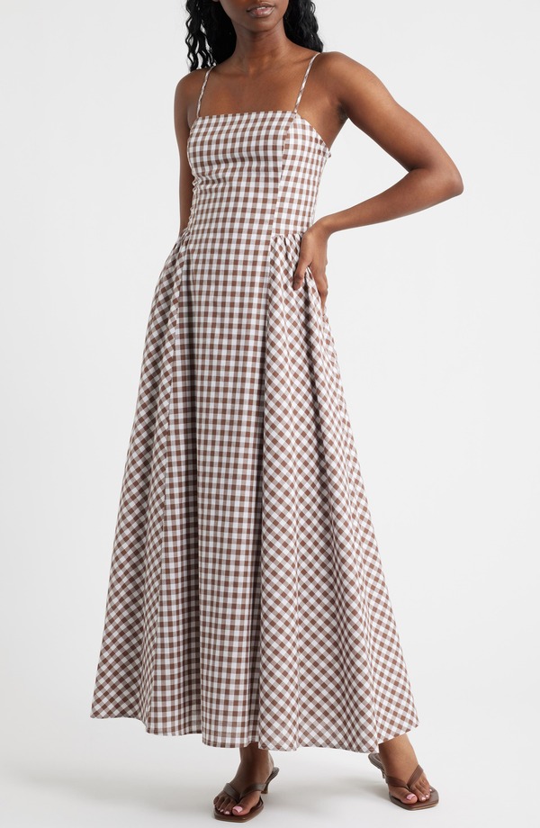 ルーシー光の都市 レディース トップス 衣装 ノースリーブ 綿織物 マキシ Lucy Paris Kalley Sleeveless Cotton Maxi Dress Brown 赤銅色