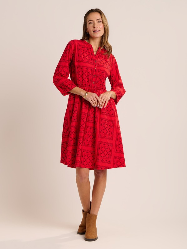 ウィグル レディース ボトムス 心地よいズボン下 Brakeburn Zora Embroidery Detail Dress Red 赤いこと