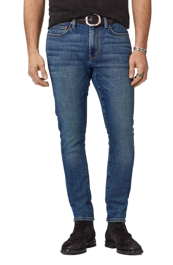 ジョンバルベイトス メンズ ボトムス ジーンズズボン下 か細い相応う デニム John Varvatos Fret Slim Fit Jeansteel Blue 青み