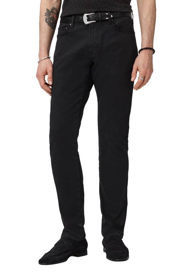 ジョンバルベイトス メンズ ボトムス ジーンズズボン下 か細い相応う デニム John Varvatos Pick Up Slim fit Jeans Black 黒いこと