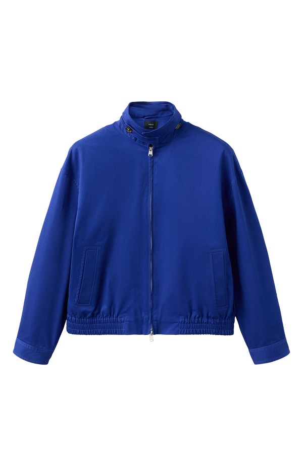 マンゴ レディース アウター 上衣・上衣 MANGO Starring Hailey Bieber Mutis Oversize Jacket Blue 青色