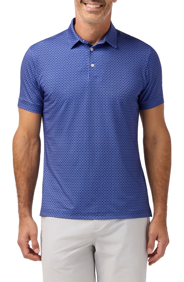 ミズンメイン メンズ トップス プルオーバー Mizzen+Main Versa Trim Fit Cobalt Diagonal Dot Polo Cobalt Diagonal Dot 青緑色