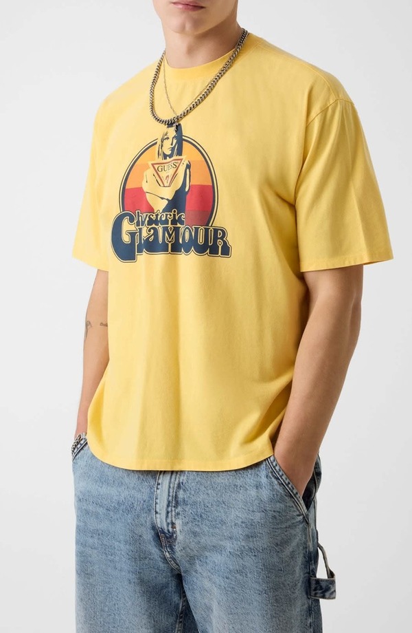ゲス メンズ トップス ティーシャツ 綿織物 グラフィック GUESSunrise Graphicotton T-Shirt Medium