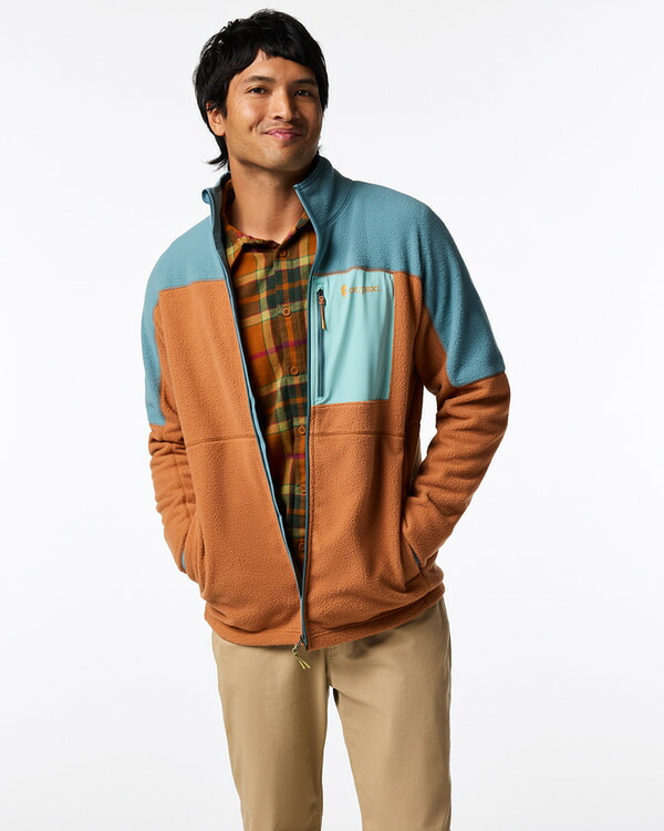 コートパクシー メンズ アウター ジャケット・ブルゾン フリース Cotopaxi Abrazo Fleece Full-Zip Jacket - Men's Everglade And Whiskey｜ReVida 店