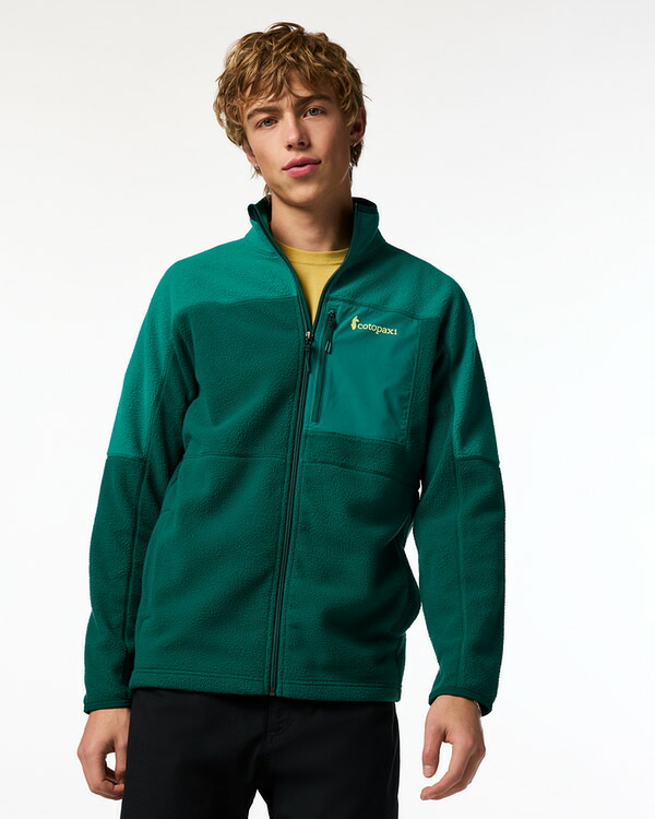 コートパクシー メンズ アウター ジャケット・ブルゾン フリース Cotopaxi Abrazo Fleece Full-Zip Jacket - Men's Malachite And Kale｜ReVida 店
