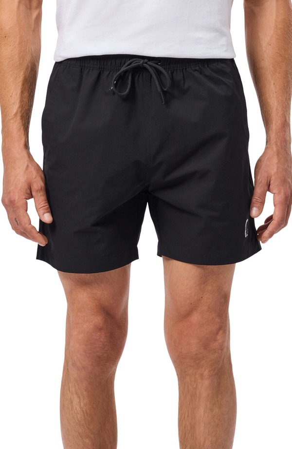 サイコバニー メンズ 海水着 二分の一ズボン下・さる股引き Psycho Bunny Palm View Hydrochromic Swim Trunks Black 黒いこと