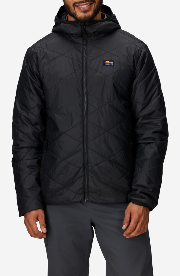 モルモット メンズ アウター 上衣・上衣 フーデッドジャケット Marmot Onward Waterepellent Insulated Hooded Jacket Black 黒いこと