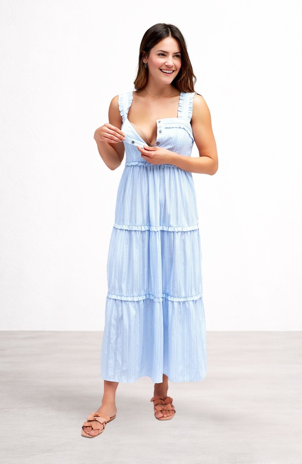 ノム レディース トップス 衣装 マキシ Nomaternity Emmaternity \u0026 Nursing Maxi Dressky Stripe 縞模様
