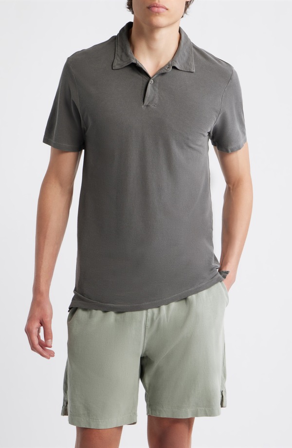 アレックス起重機 メンズ トップス スポーツシャツ 綿織物 ALEX CRANE Organicotton Polo Slate スレート