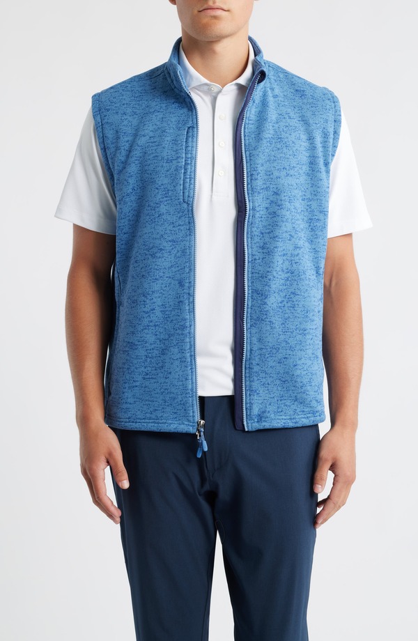 ジョニー オー メンズ アウター より良い johnnie-O Denalis Vest Mid Blue 青碧