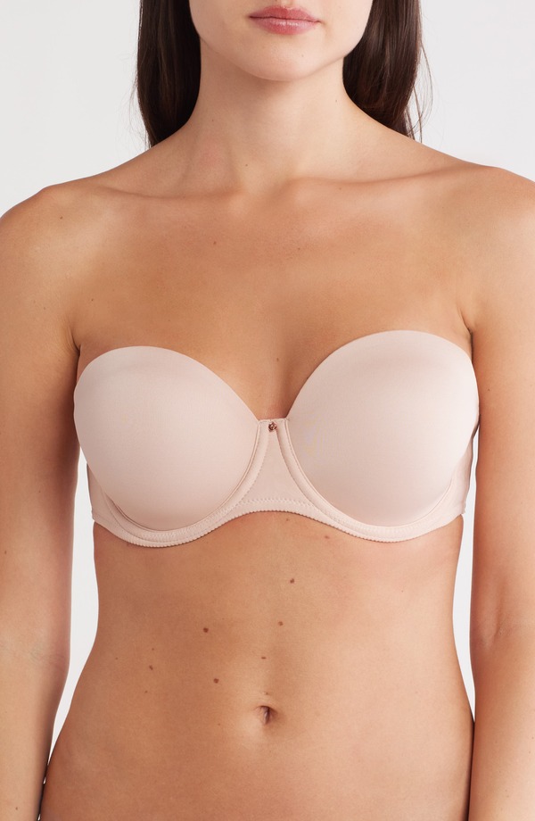 シャンテル レディース アンダー御召しもの ブラ ストラップレス Chantelle Lingerie Comfort Chic Full Bustrapless Bra Rose