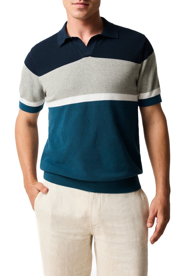 ロッドアンドグン メンズ トップス スポーツシャツ スウェーター Rodd \u0026 Gunn Brunswick Johnny Collar Polo Sweater Teal ティール