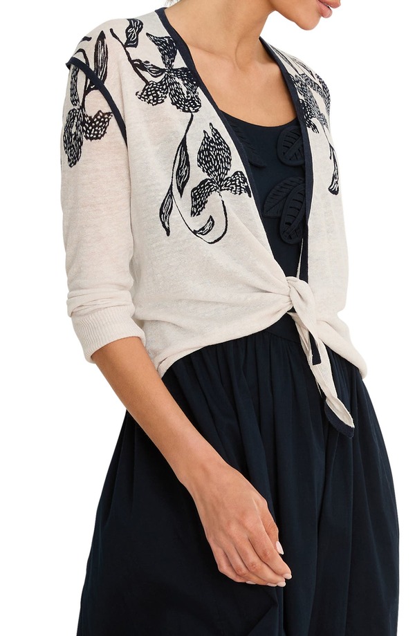 ニックプラスゾーイ レディース アウター ジレー NIC+ZOE Inked Blooms Convertible Cardigan Creamulti 皮膚軟化剤