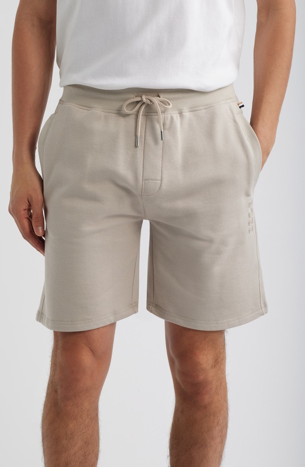 ボス メンズ ボトムス ハーフパンツ・ショーツ ショートパンツ コットン BOSS Fashion Cotton Pajama Shorts Open Grey グレー｜ReVida 店
