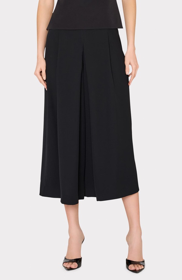 ミリー レディース ボトムス レギンス 筋目 Milly Layla Pleated Culottes Black 黒いこと