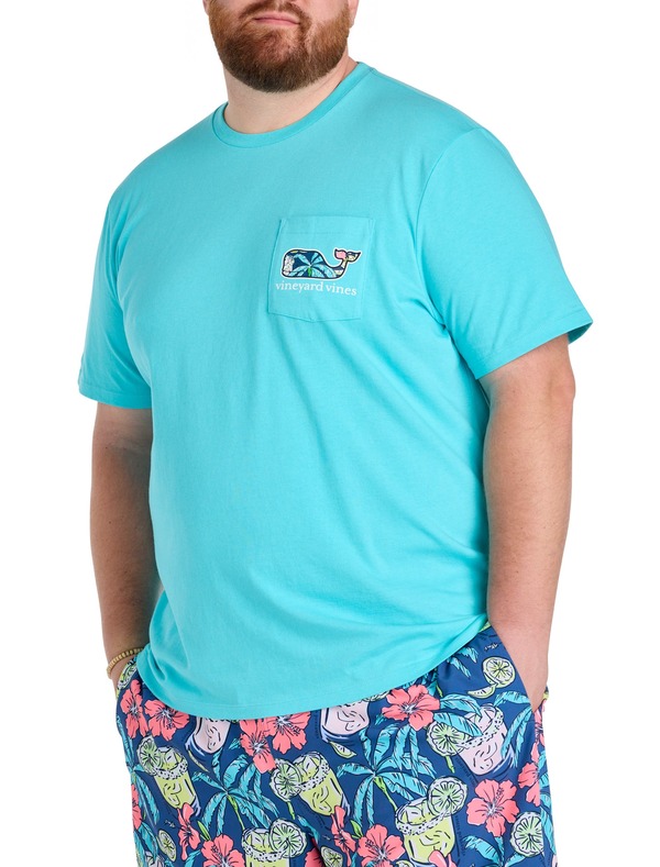 ヴァインヤードヴァインズ メンズ トップス プルオーバー トール グラフィック vineyard vines Big \u0026 Tall Forita Palms Whale Graphic Tee Turqs