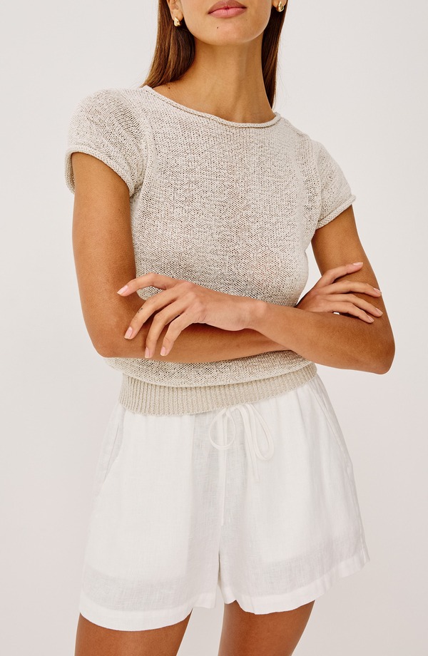 レイルズ レディース アウター パーカー・スウェット スウェーター 綿織物 Rails Cady Cotton Blend Sweater Stone 石ころ