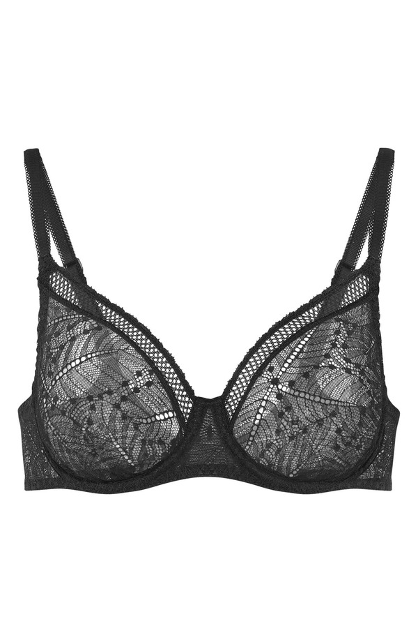 シモーヌペレール レディース アンダー御召しもの ブラ Simone Perele Comete Underwire Bra Black 黒いこと