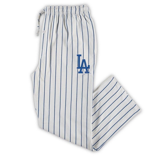 コンセプツ 運動競技 メンズ ボトムス 心地好いズボン下 トール Men\u0027s Conceptsport White/Royalos Angeles Dodgers Big \u0026 Tall Pinstripe Sleepants White 白いこと