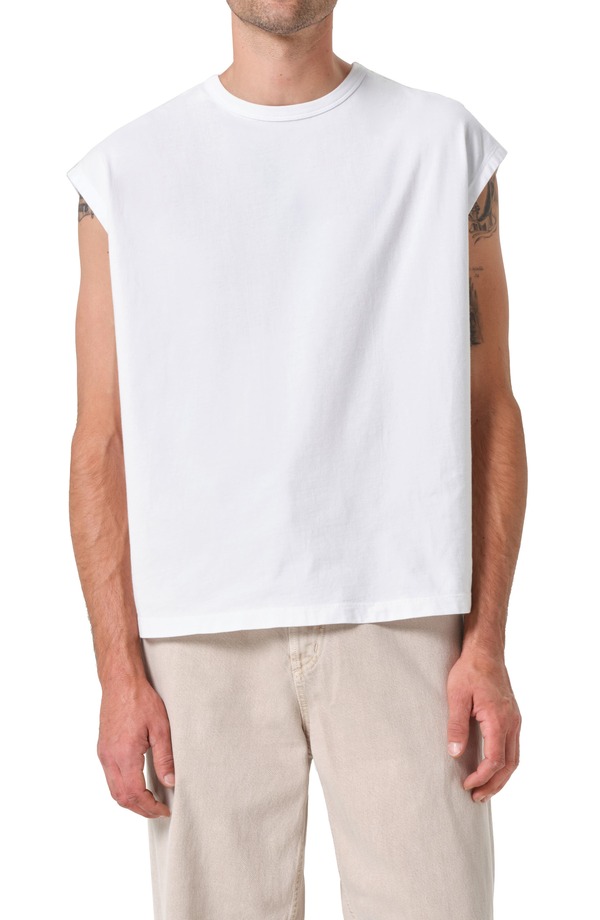 アゴルド メンズ トップス プルオーバー AGOLDE Leonard Muscle Tee White 白いこと