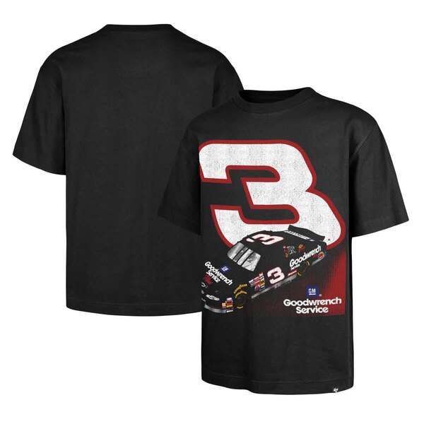 フォーティーセブン メンズ トップス ティーシャツ Men\u0027s \u002747 Black Richard Childress Racing #3 Race Day Foundation Heavyweight-Shirt Black 黒いこと