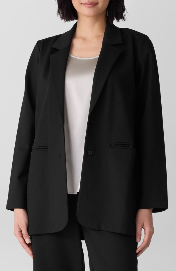 エイリーンフィッシャー レディース アウター 上衣・上衣 スポーツジャケット Eileen Fisher Long Blazer Black 黒いこと