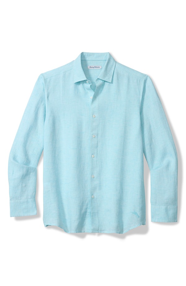 トッミーバハマ メンズ トップス シャツ リネン Tommy Bahama Lennox Linen Button-Up Shirt Blue Radiance ブルー｜ReVida 店 29,120円