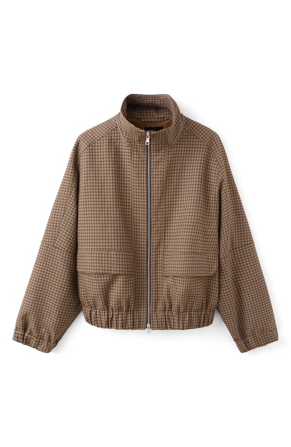 マンゴ レディース アウター 上衣・上衣 MANGO Josef Check Jacket Brown 赤銅色