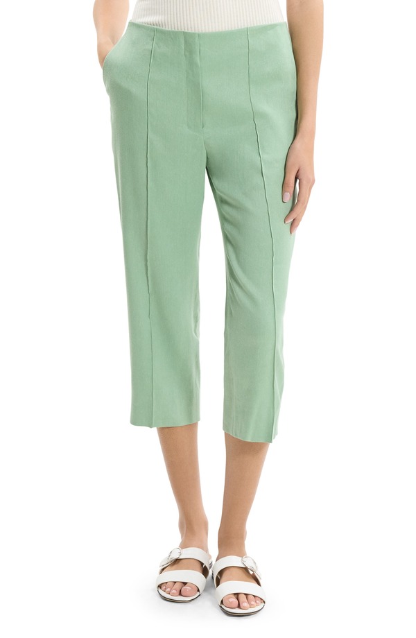 行動論理 レディース ボトムス レギンス ズボン下 旗がしら Theory Slit Capri Pants Delicate Green 緑であること