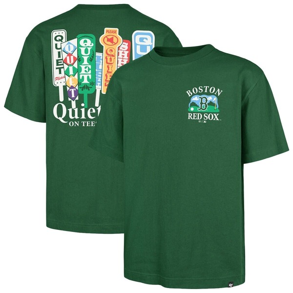 フォーティーセブン メンズ トップス ティーシャツ Men\u0027s \u002747 Green Boston Red Sox Plackard Foundation T-Shirt Green 緑であること